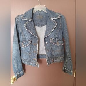US Polo Association Western Denim Jacket Small, w/ Large Button Closure Pockets